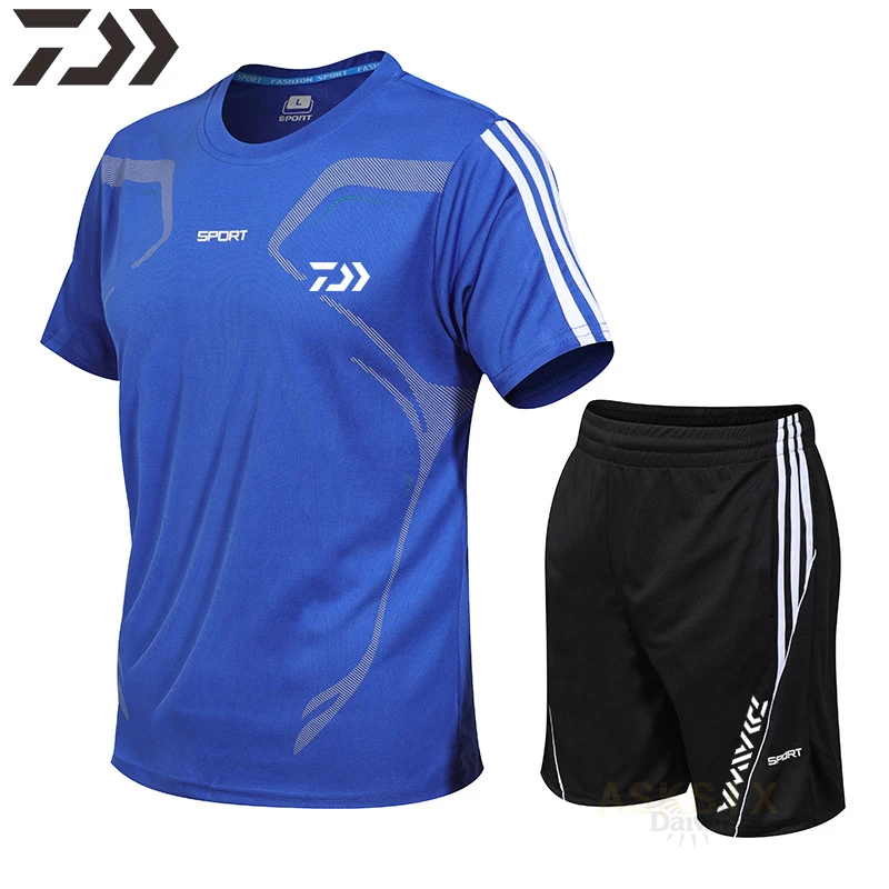 

Daiwa Men's Summer Fishing Suit Thin Breathable Quick Dry Daiwa Fishing Clothes Set Gamakastu Anti-sweat Sports Outer Wear