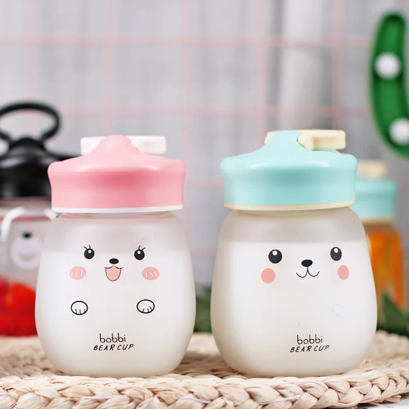 Новая Милая стеклянная бутылка для воды с чайным фильтром Kawaii кружка медведем