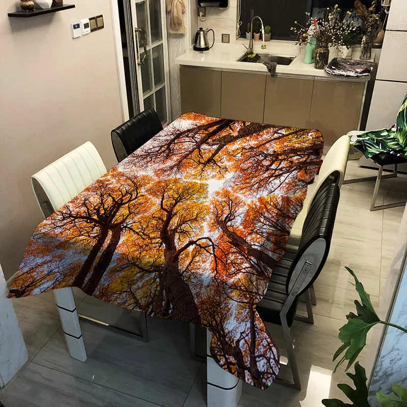 

printed colour washable decorative home waterproof table cloth