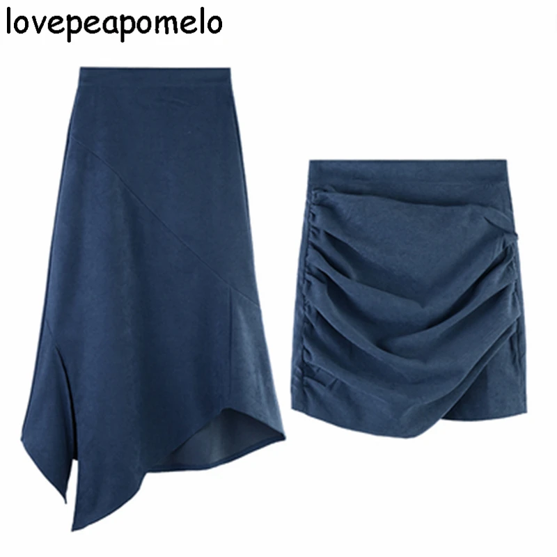 

Женская юбка с завышенной талией, длинная трапециевидная юбка в Корейском стиле, осень 2022