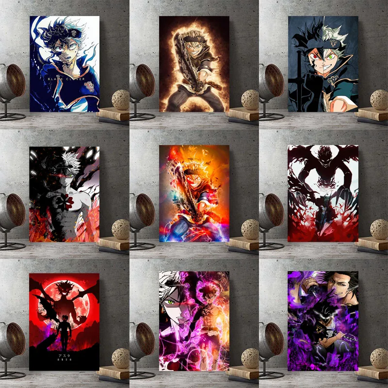 Пейзаж C121 на холсте с изображением черного клевера из японского аниме HD