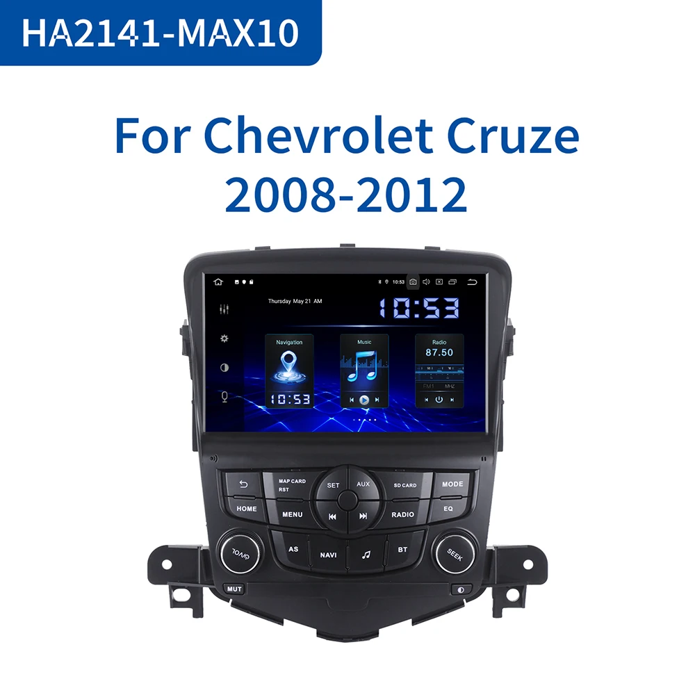 Автомобильный радиоприемник Dasaita 2 Din Android 10 0 GPS для Chevrolet Cruze 2008 2009 2010 2011 8 дюймов
