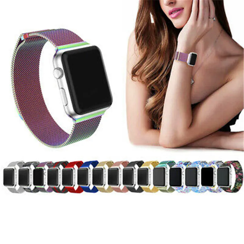 Apple watch металлический ремешок 44 42 мм для женщин ремни для applewatch Серия 3 4 iwatch ремешок 40 38 мм iphone часы полосы 1 2
