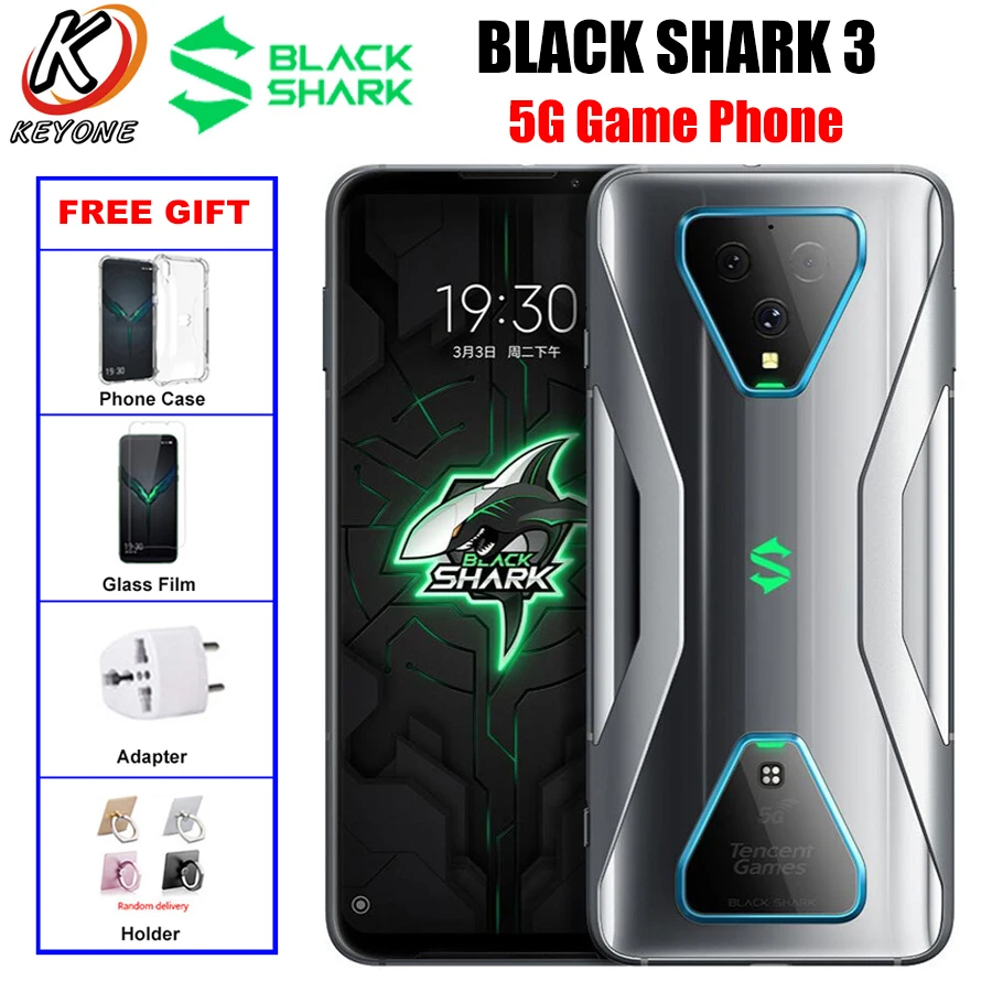 Глобальная версия 5G для телефона с мотивами игр черного цвета изображением акулы