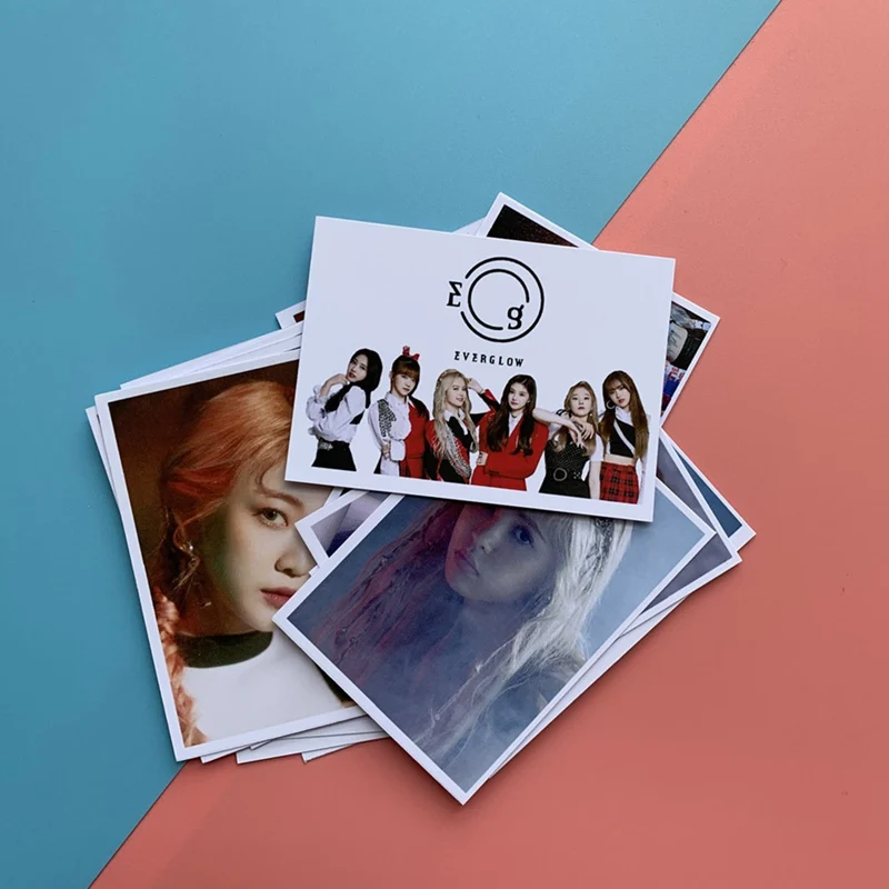 16 шт./компл. корейский KPOP Everglow альбом двухсторонний маленький набор карт ПВХ