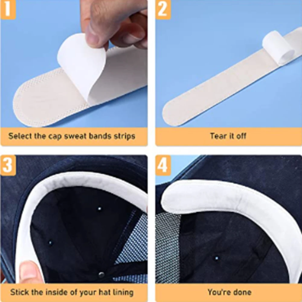10 шт. одноразовые самоклеящиеся подушечки от пота для воротника шляпы футболки