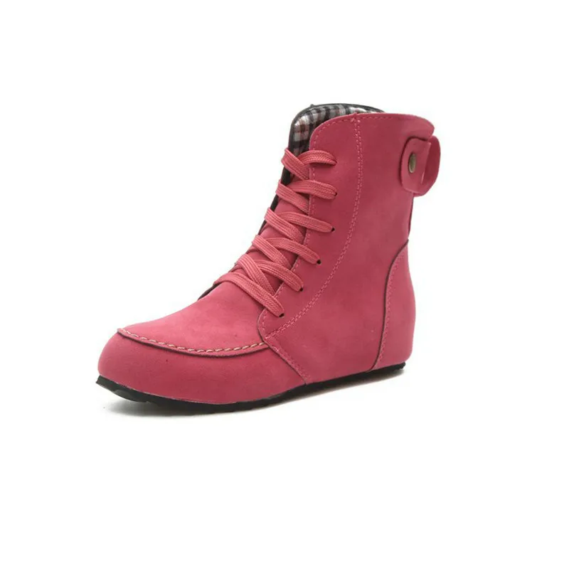 

Женские осенние и зимние ретро ботинки на плоской подошве Модные женские ботильоны ботинки до щиколотки Женские повседневные ботинки боль...