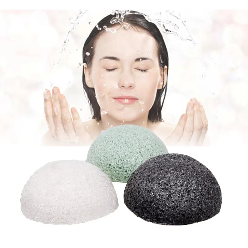 Натуральная мягкая губка Konjac случайного цвета для очистки лица экологически