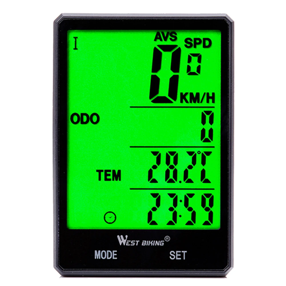 

West Biking Bicycle Computer Rainproof MTB Wireless/Wired Durable Speedometer Stopwatch Odometer Supplies Accessories