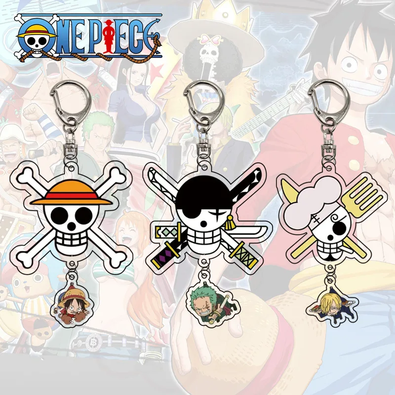 Милые тапочки в виде персонажа аниме One Piece брелок двусторонний акриловый для
