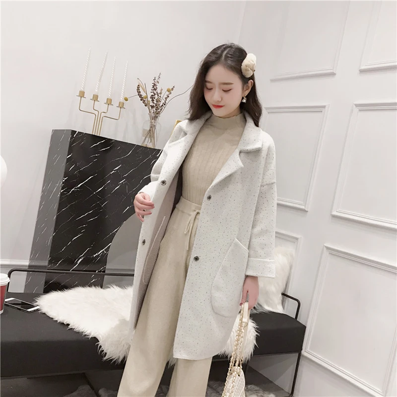 

Autumn and winter new imitation mink velvet coat female cardigan hooded loose mid-length double-sided Ni coat coat thickening