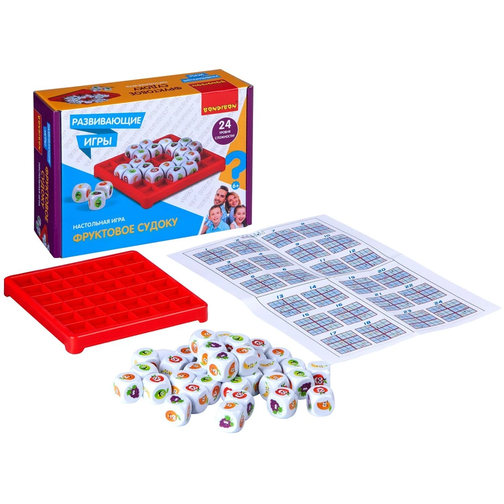 Развивающие настольные игры Bondibon &quotФруктовое судоку&quot | Спорт и развлечения