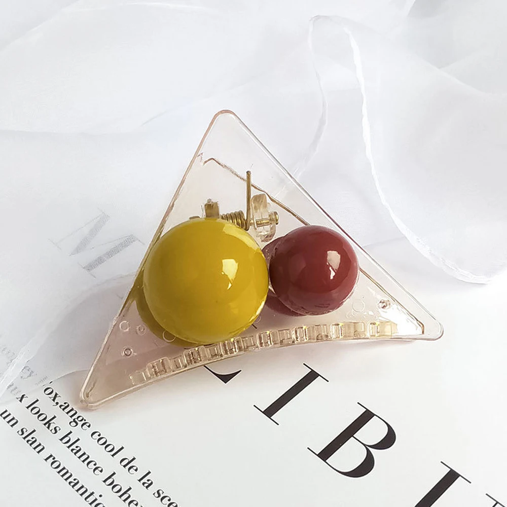 Когти для волос Красочные акриловые большие шпильки треугольник захват клип