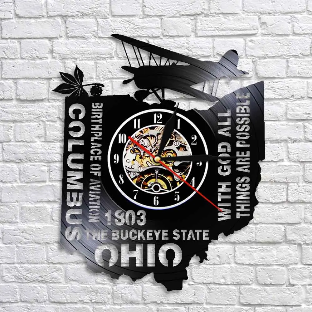 Настенные часы Buckeye State Ohio с изображением бога все возможные вещи место рождения