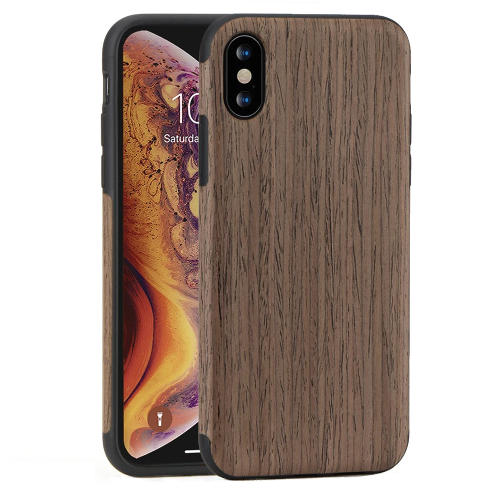 Чехол LAPOPNUT для Iphone 11 Pro Xs Max Xr X 7 8 Plus 6 6s 5 5S SE Apple Wood Grain гибкий силиконовый Гибридный Тонкий чехол из ТПУ - Цвет: brown