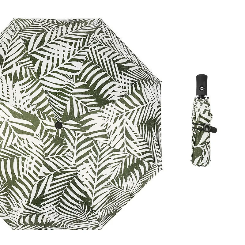 Bamboo leaves(3fold) DMBRELLA небольшой Зонт складывающийся в карман для дождя женский подарок для мужчин Мини зонтик для девочек анти-УФ водонепроницаемый портативный путешествия DM138 - Цвет: Bamboo leaves(3fold)