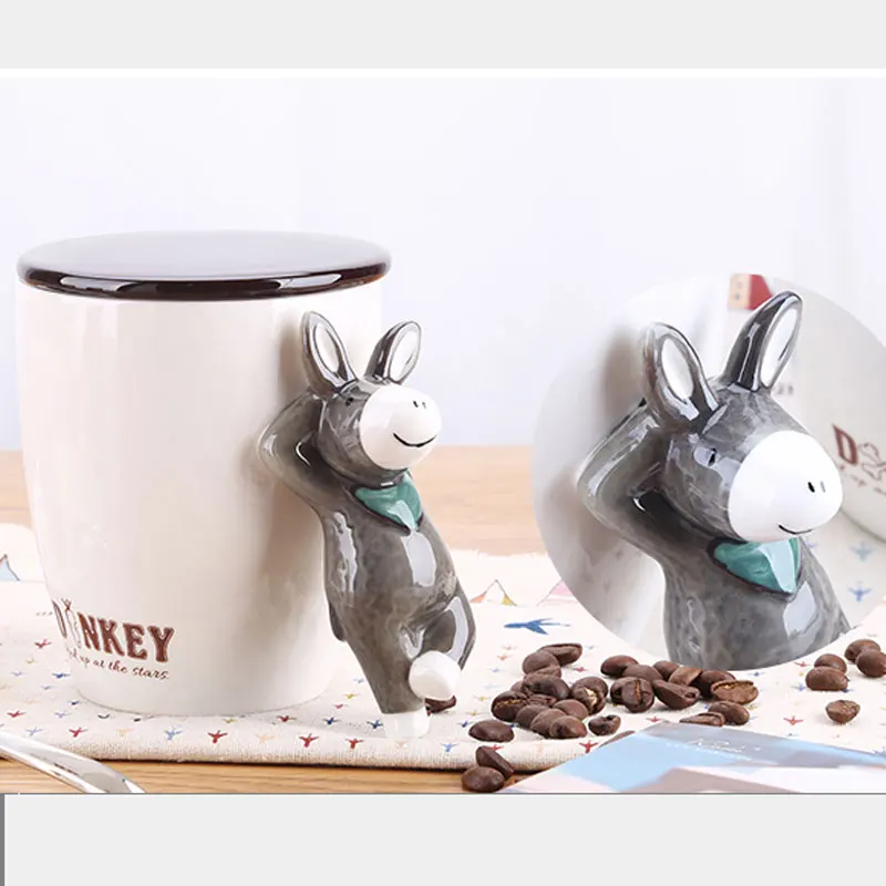 

Большие кружки 440 мл, 3D Мультяшные керамические кружки, чашка для кофе, чая, чашка для завтрака для детей, дома, семьи, офиса, кухни, посуда для ...