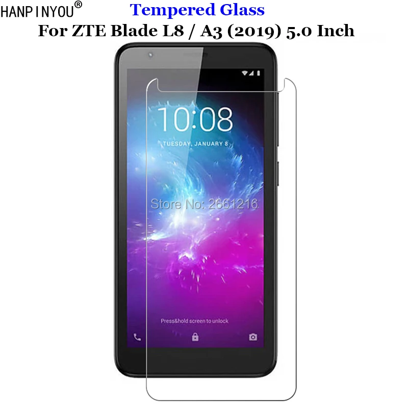 

For ZTE Blade L8 Tempered Glass 9H 2.5D Premium Screen Protector Film For ZTE Blade A3 2020 (2019) 5.0"