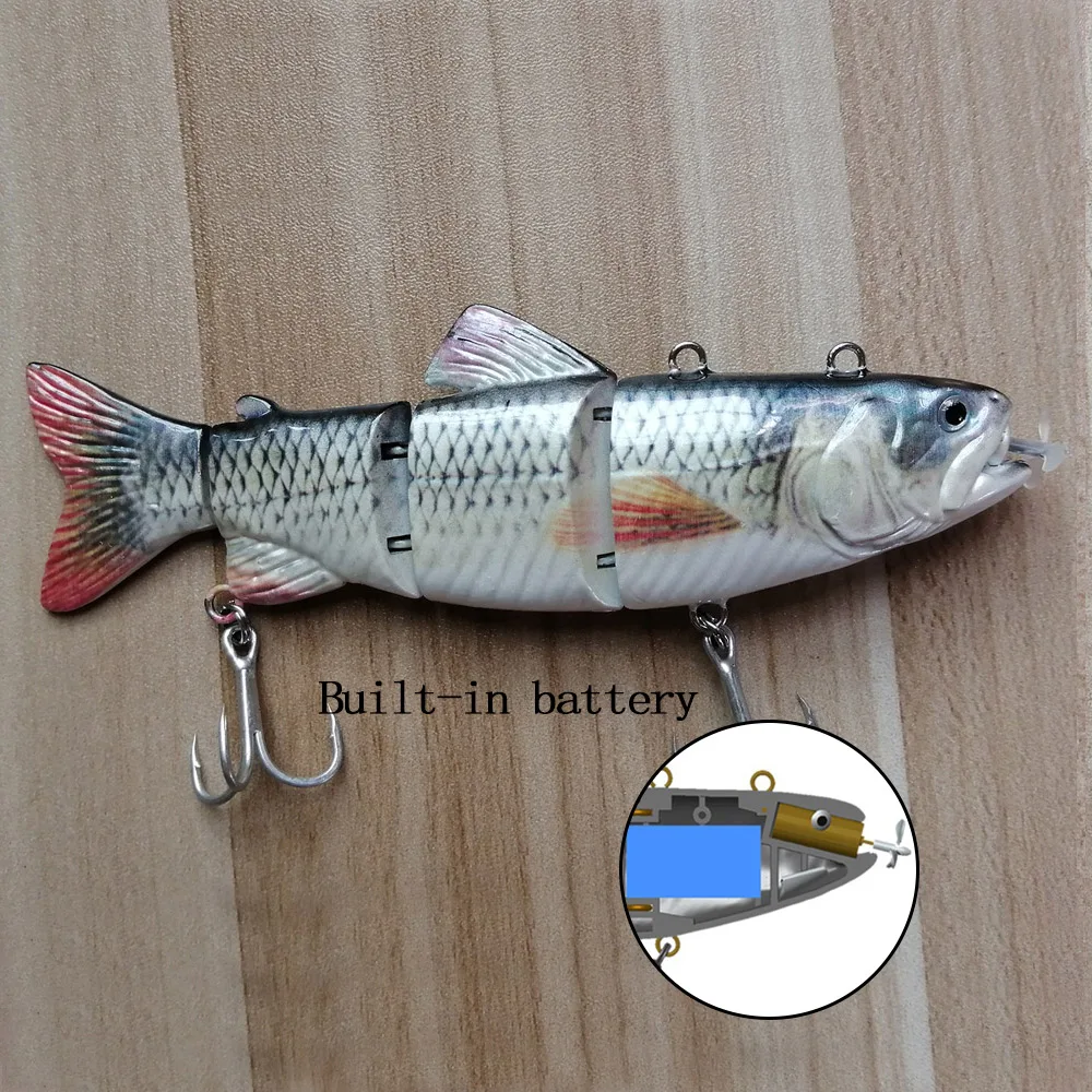 4 секции Swimbait Crankbait Pesca снасти яркая рыба электрическая рыболовная 5 12 дюймов