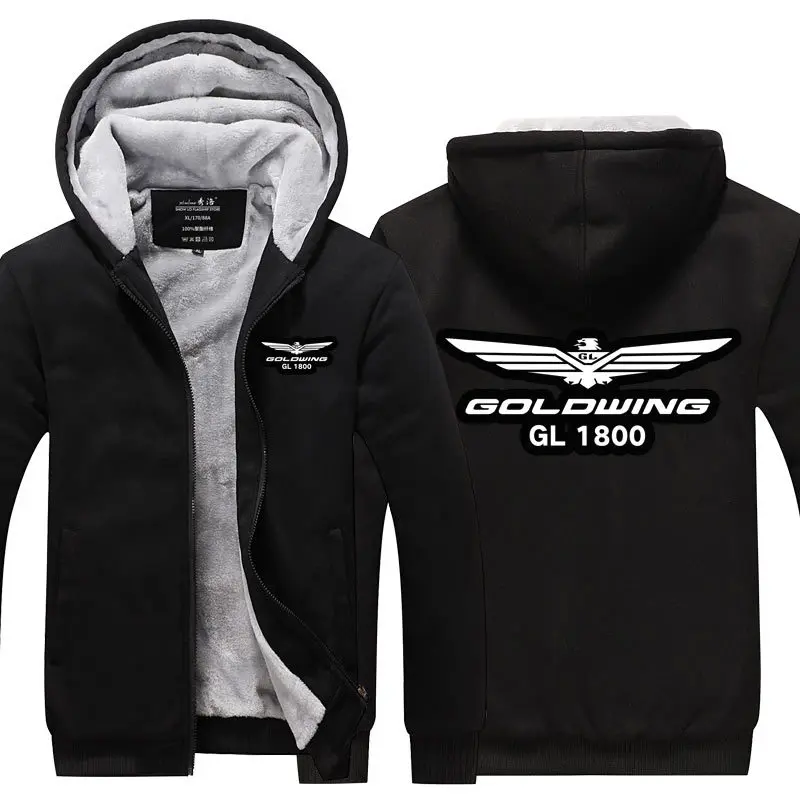 

New Winter Fashion For Goldwing GL1800 Hoodies Men Wool Liner Jacket Sweatshirts Hoody