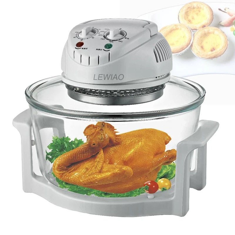 Air Deep-Fried Pot Electric Baking Pan Visible Glass Top Cover Electric Oven Multi-Function  Air Fryer Accessories