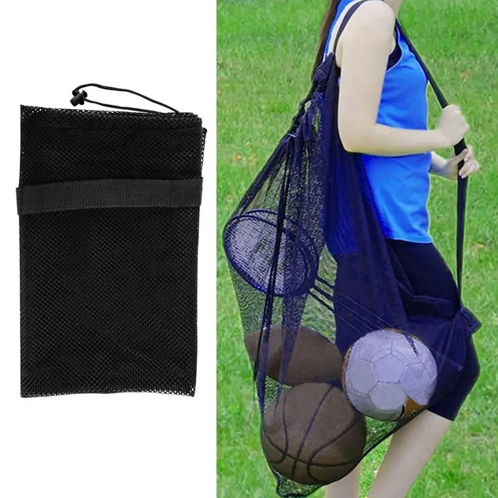 

Mesh Bag Ball Thicker Large Capacity Drawstring Sport Equipment Basketball Soccer Sports Mesh Storage Bag for Kids