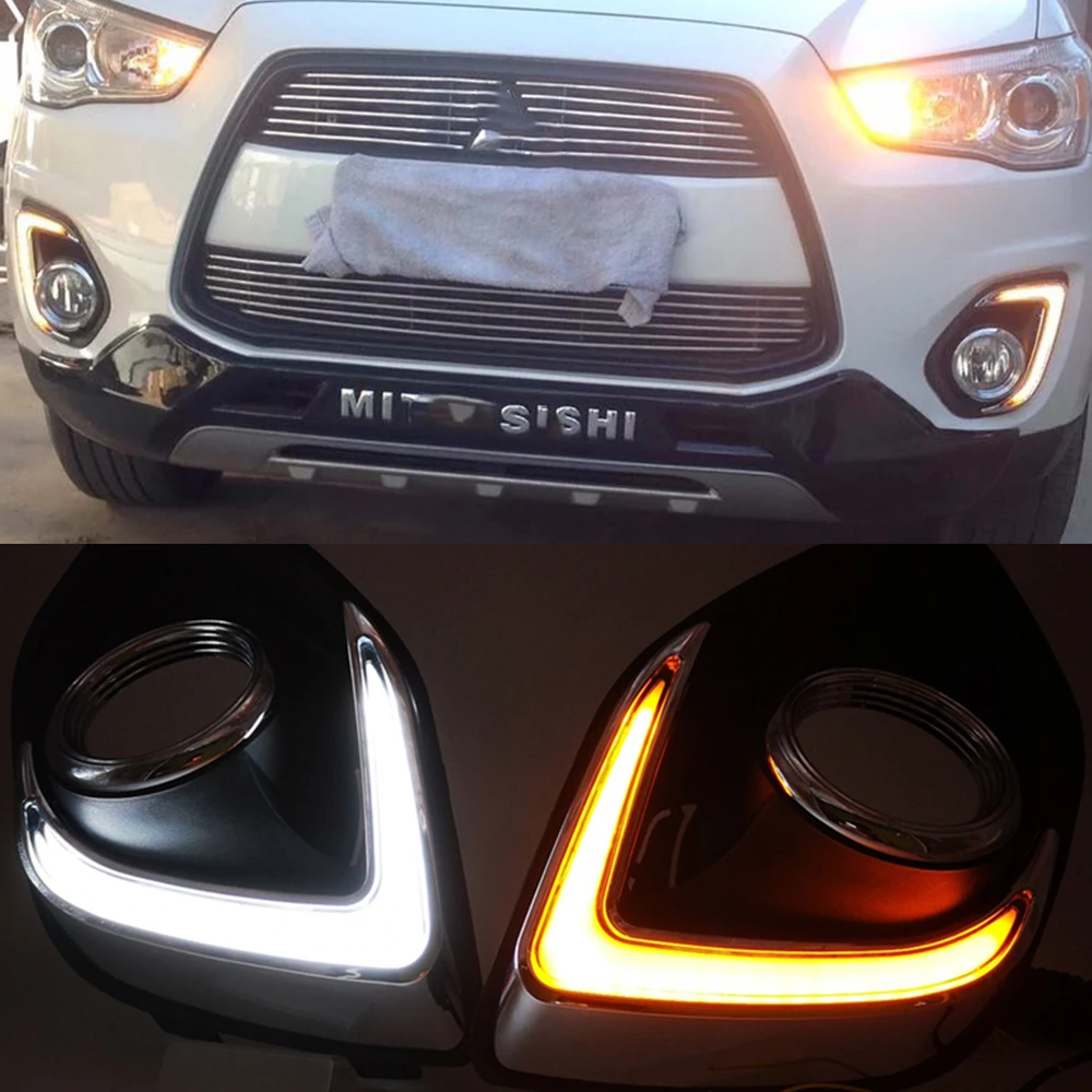 CSCSNL 12 В светодиодные дневные ходовые огни дневного света для Mitsubishi ASX 2013 2014 2015 ABS
