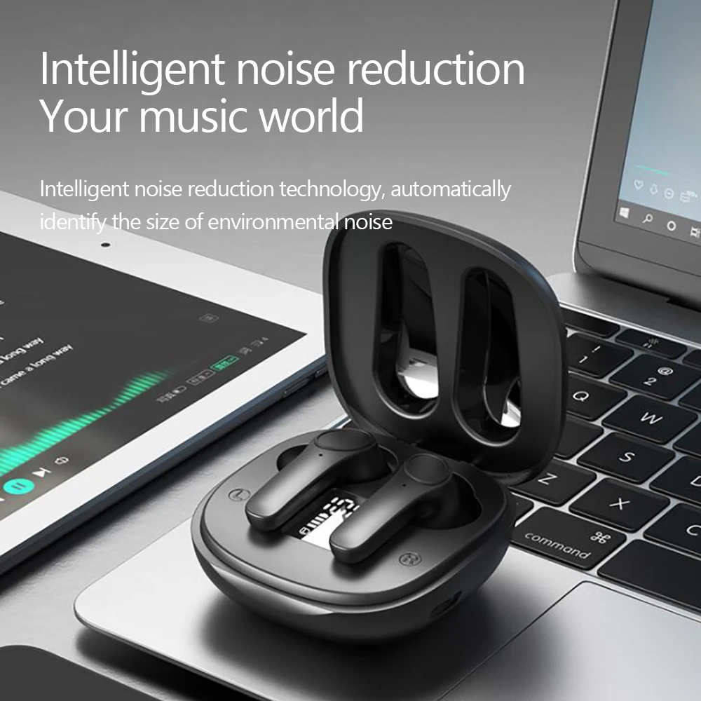 

Bluetooth 5.0 Earphones TWS Wireless IPX6 Waterproof Sport In-ear Earbuds HiFi Sound Touch Control Bass Earphones