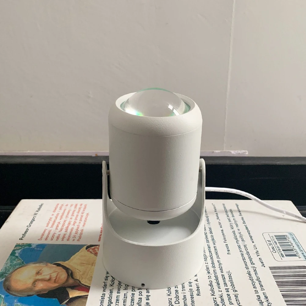 

USB Operate Round Table Lamp Touch Control USB LED Atmosphere Projector Light Broadcast Room Photographing Objects