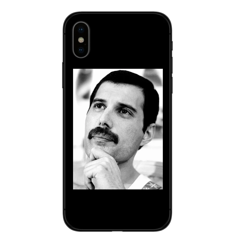 Чехол для Телефона iPhone X XR XS Max 8 8Plus 7 7Plus 6 6S Plus 5S SE Freddie Mercury Queen band Мягкий силиконовый