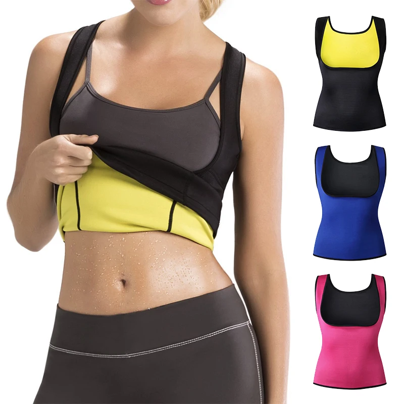 

Sports Fitness Cami Vest Hot Exercise Shapers Tops Training Sweat Sleeveless Shirt Neoprene Clothes Vests Slimming Women S-6XL