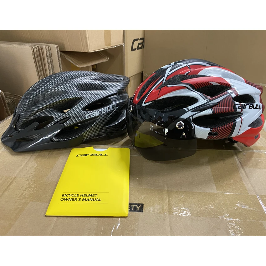 Стильный велосипедный шлем безопасный задний для триатлона с магнитными очками