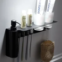304 Stainless Steel Bathroom Accessories Soap Dispenser Wall Toothbrush Cup Holder Soap Dispenser Pump Soap Dispenser Kitchen