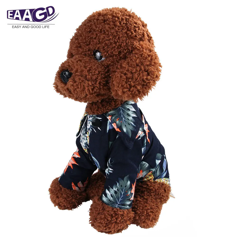 1 шт. рубашки для домашних животных собака щенок пуговицы одежда сна пижамы милая