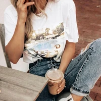 classic image rock tees shirts woman summer short sleeve round neck cotton tshirts casual vintage graphic t shirts tops 2021