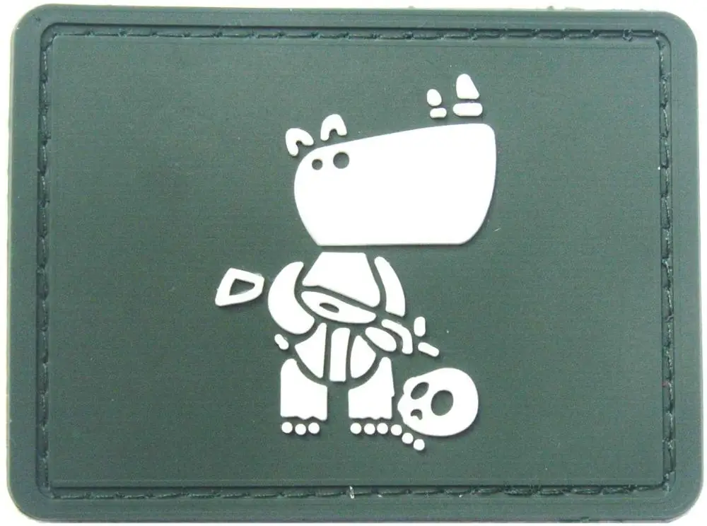 RHINO GREEN 5x8cm Униформа таб тактическая куртка Снайпер патчи военный крюк боевой дух армии тактический патч значок украинский Снайпер - Цвет: RHINO GREEN 5x8cm
