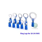 100 PK 16-14 AWG кольцевая Изолированная кабельная клемма
