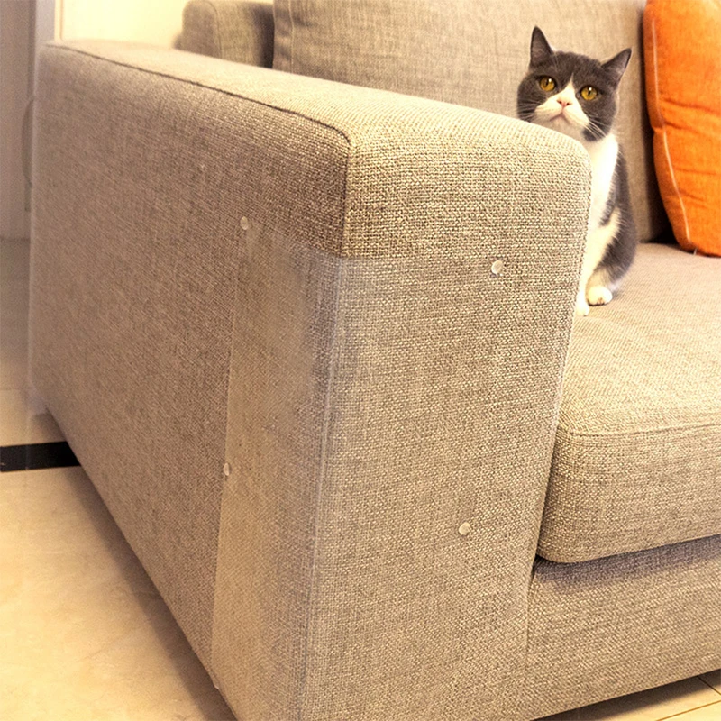 

2/4pcs Cat Scratching Guard Cat Anti-Scratch Training Sofa Furniture Protector Protect Belt with Nails