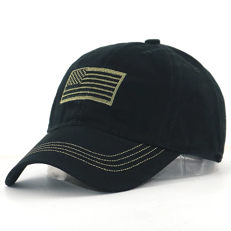 Популярная американская искусственная вышитая хлопковая бейсболка с эффектом