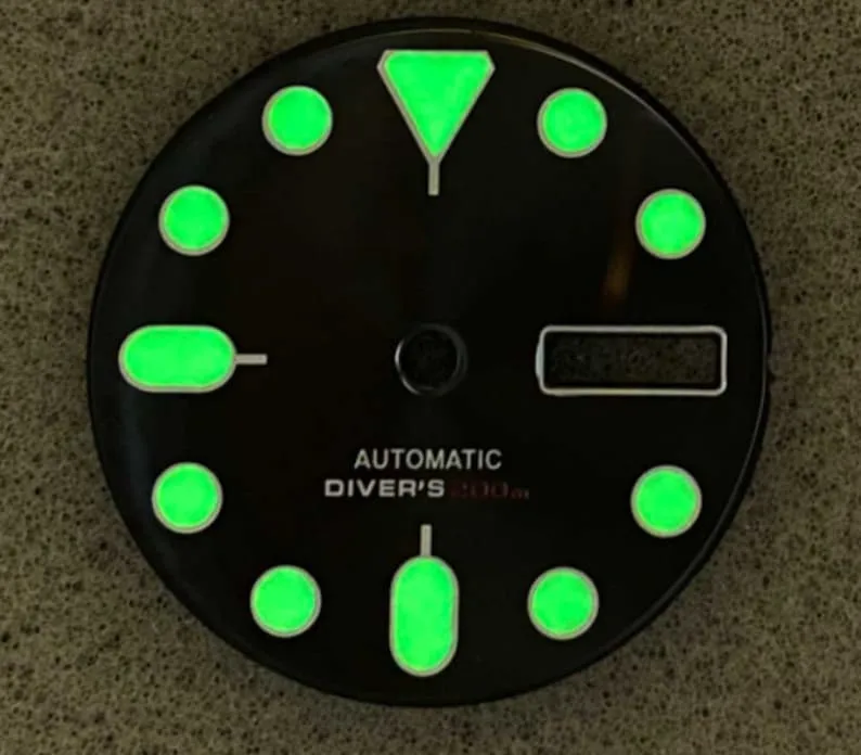 Enameled Black Dial watch accessories skx007 Skx009  abalone universal modified NH35 Movement Sunburst dial 28.5mm watch mod