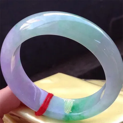 

Ювелирные изделия zheru из натурального бирманского нефрита 54-64 мм, светлый двухцветный браслет, элегантные украшения принцессы, лучший подарок для девушки, быть