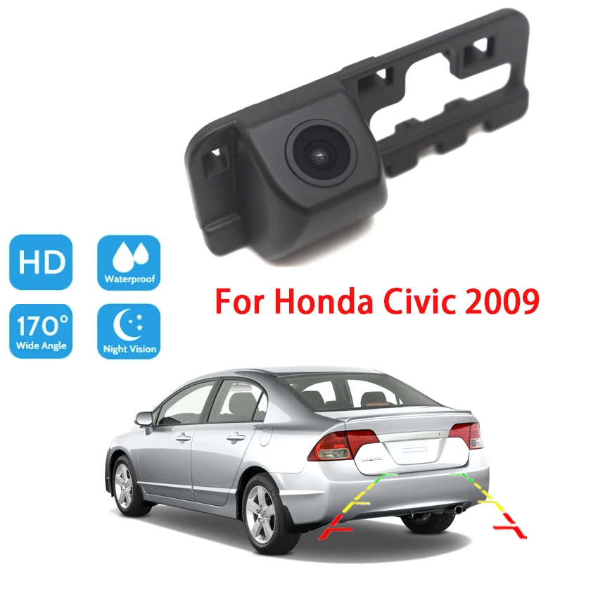 

Car Rear View Reverse Camera For Honda Civic 2009 CCD Full HD Night Vision backup parking Camera Waterproof high quality RCA