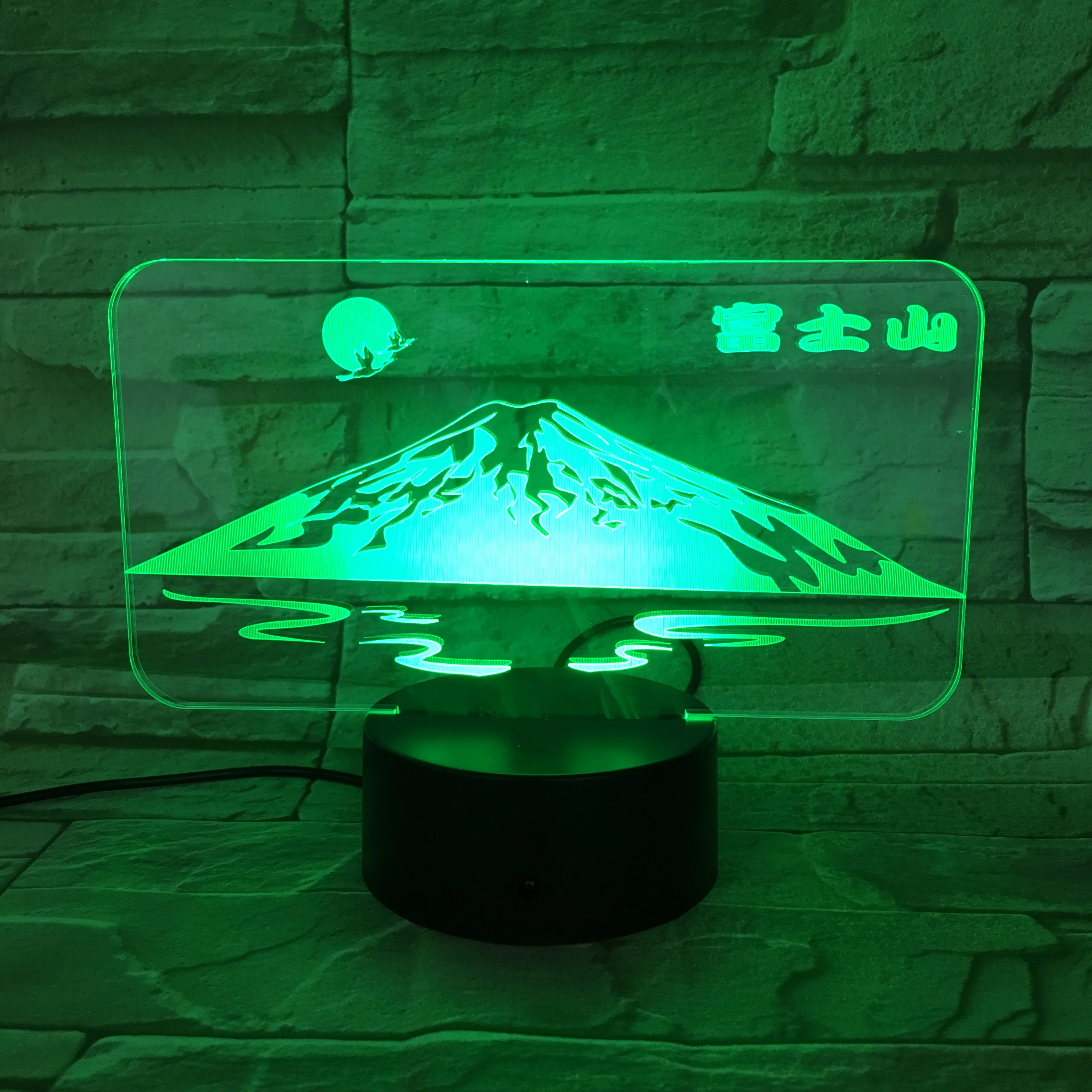 Японское крепление Fuji 3D ночной Светильник СВЕТОДИОДНЫЙ меняющий цвет