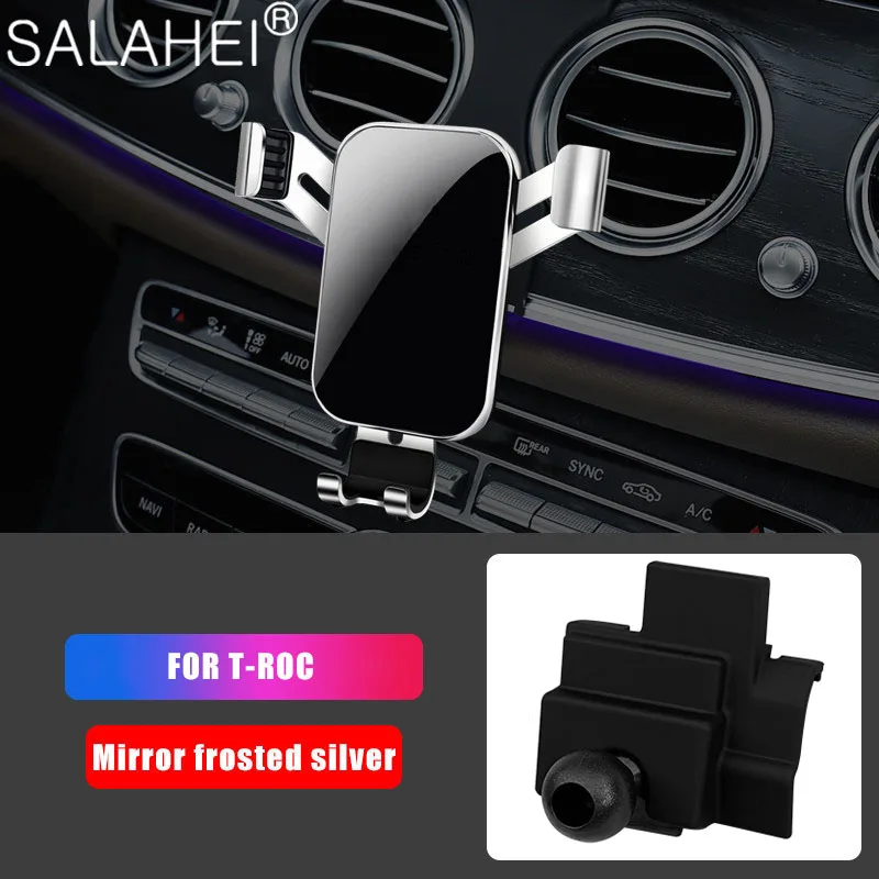 

GPS Car Mobile Phone Holder For Volkswagen VW T-ROC Cell Phone Holder Air Vent Mount Stand For iPhone Huawei Car Accessories
