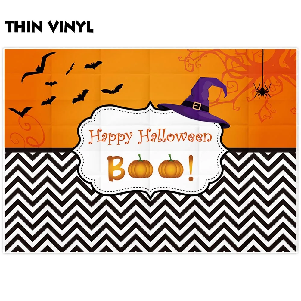 Allenjoy Счастливый Хэллоуин фоны летучая мышь волнистая Тыква Boo фоновые обои