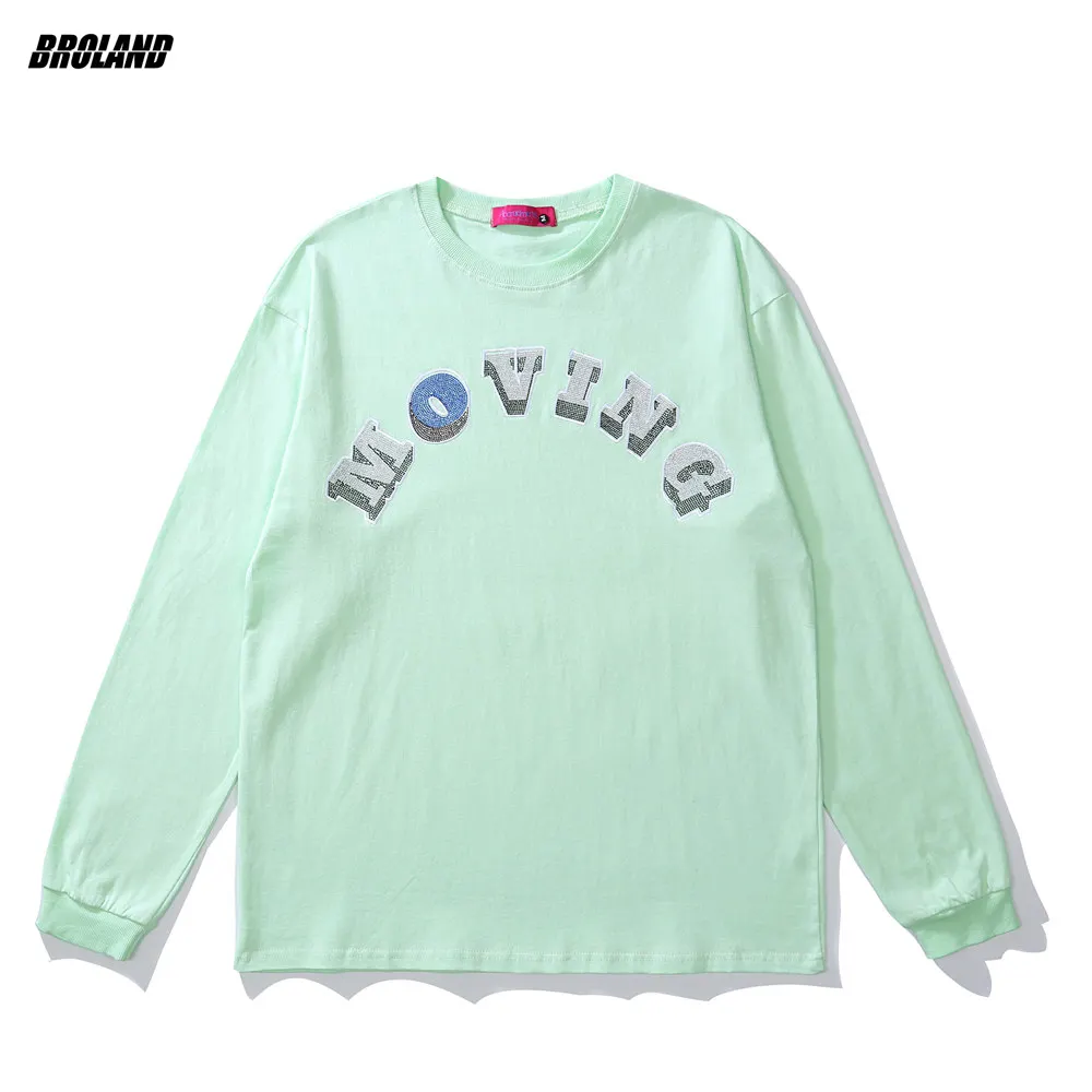 

Men's T-Shirt Full Sleeve Oversized Hip Hop Streetwear Cute Bear Print Harajuku Tshirt Autumn Cotton Casual T Shirt Clothing