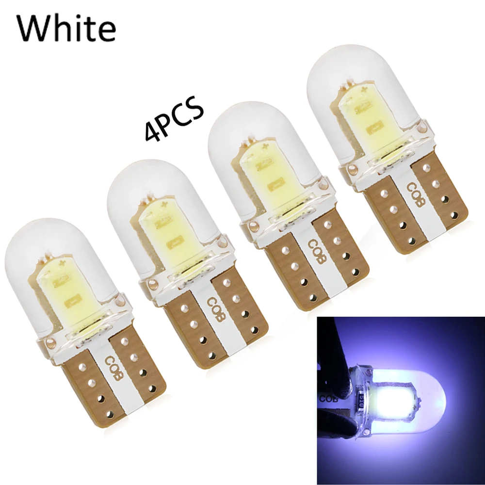 Белый 4 шт. 10 SMD W5W 194 168 светодиодный светильник Canbus без ошибок - Испускаемый цвет: Белый