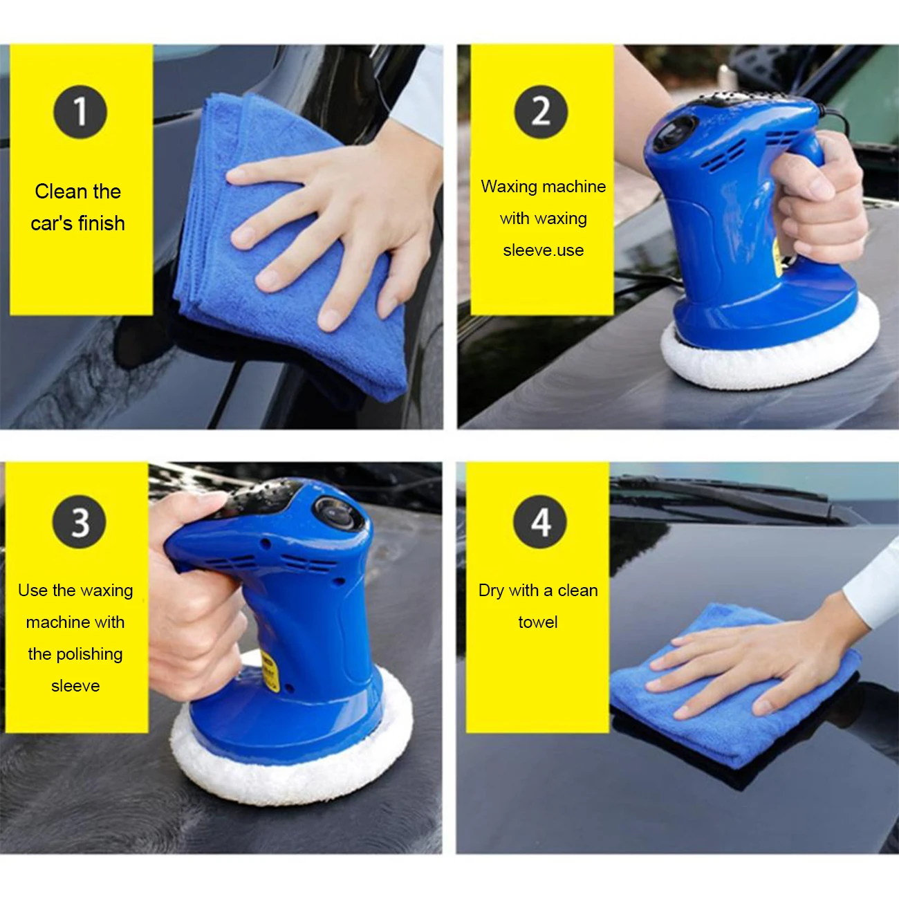 

80W DC 12V 1500rpm Mini Electric Waxing Dual Action Auto Polisher Car Paint Care Repair Polisher Tools for Car Scratch Remover