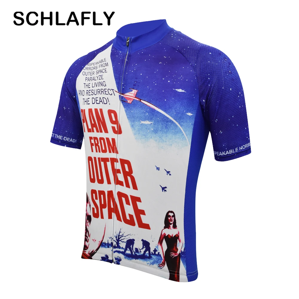 План 9 из космоса Велоспорт Джерси с коротким рукавом летняя велосипедная одежда