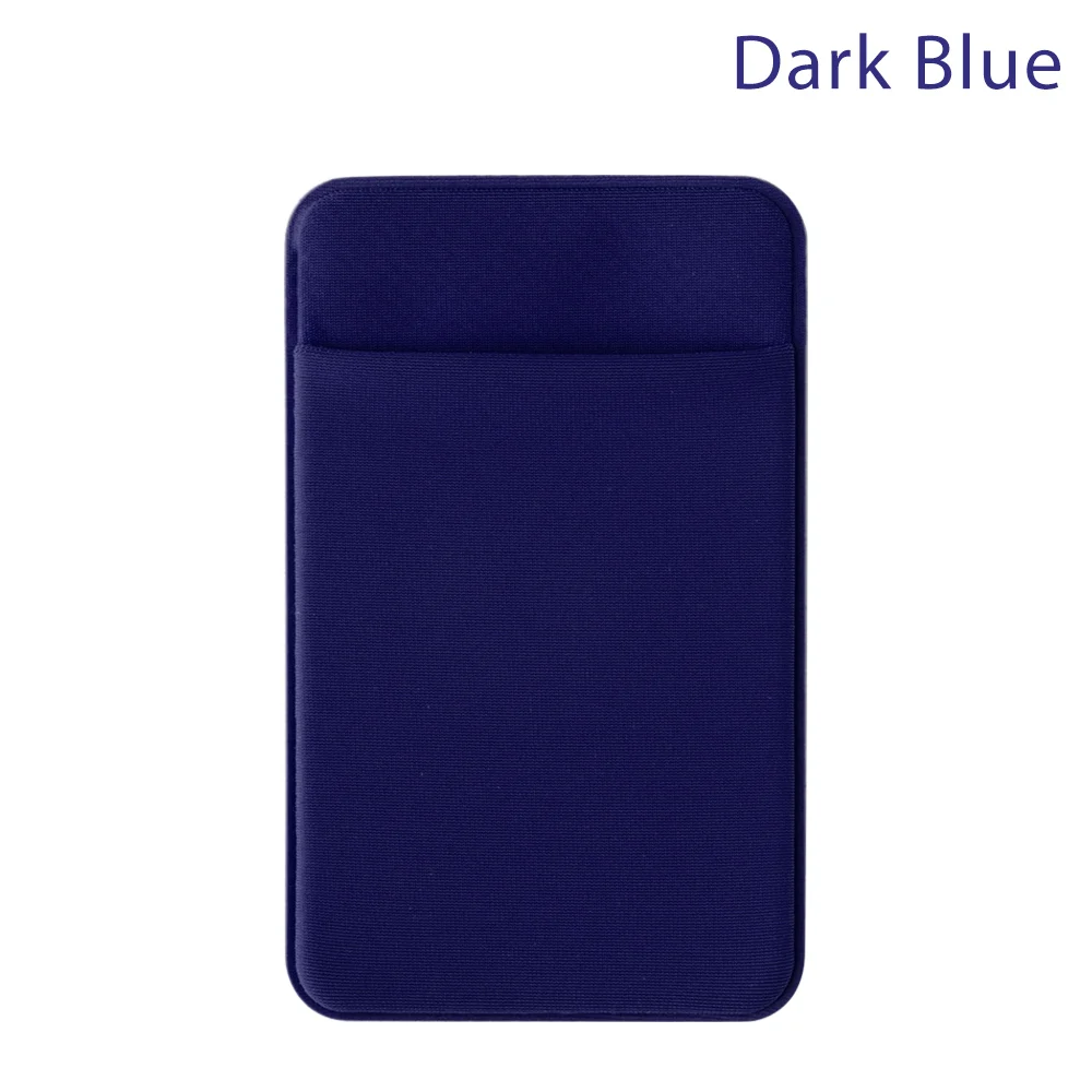 Style2-Dark Blue Эластичный Чехол для мобильного телефона чехол-кошелек Кредитная карта ID держатель для карт клейкий карман Стикеры лайкра Карманный держатель для карт универсальный аксессуар для мобильного телефона - Цвет: Style2-Dark Blue